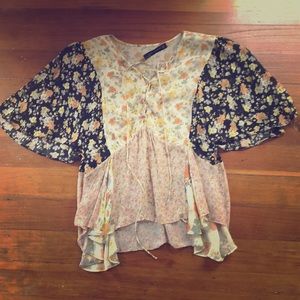 Zara floral blouse
